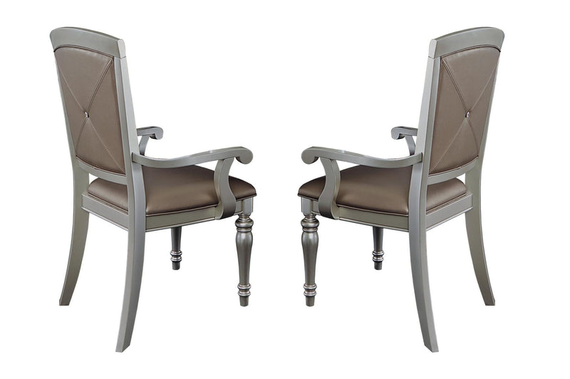 Silver dining chairs
