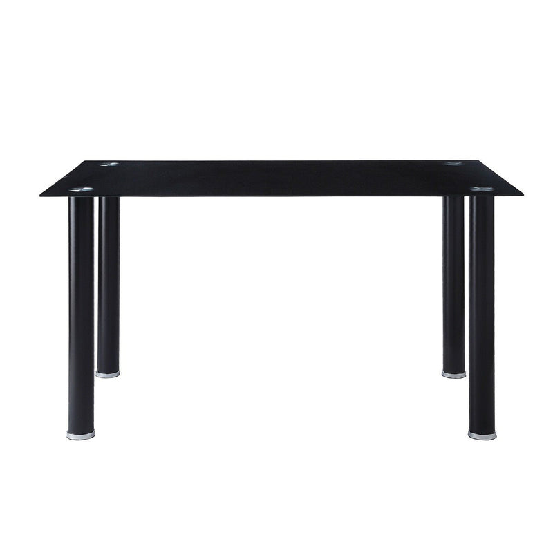 Black Florian Dining Table, Glass Top - MA-5538BK*