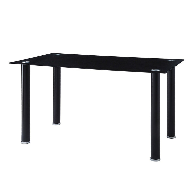 Black Florian Dining Table, Glass Top - MA-5538BK*