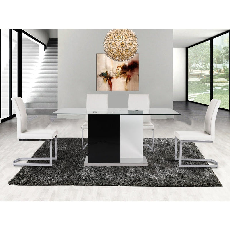 Dual-Tone Tempered Glass Dining Table - MA-6848-67DT