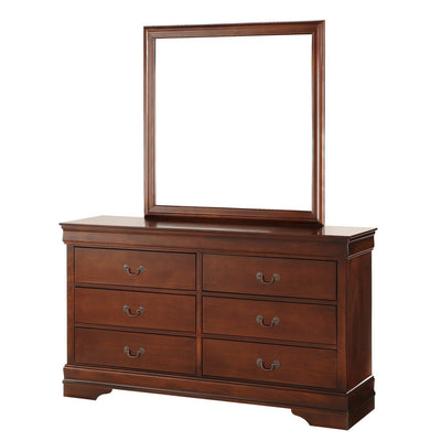 Mayville Dark Cherry Bedroom Collection Dresser/Mirror - MA-2147-5+6