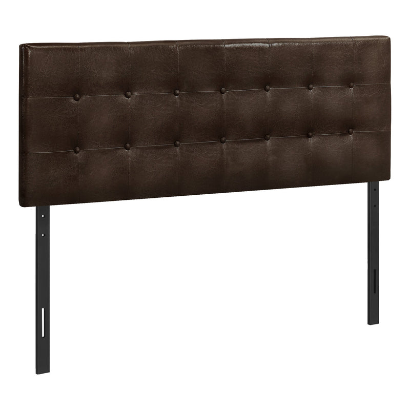 Bed - Queen Size / Brown Leather-Look Headboard Only - I 6000Q