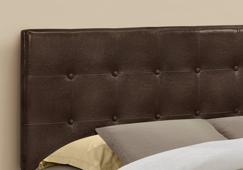 Bed - Queen Size / Brown Leather-Look Headboard Only - I 6000Q