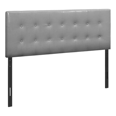 Bed - Queen Size / Grey Leather-Look Headboard Only - I 6001Q