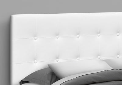 Bed - Queen Size / White Leather-Look Headboard Only - I 6002Q
