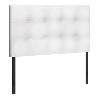 Bed - Twin Size / White Leather-Look Headboard Only - I 6002T