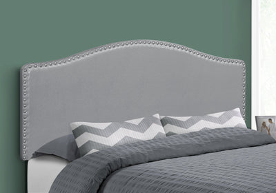 Bed - Queen Size / Grey Leather-Look Headboard Only - I 6011Q