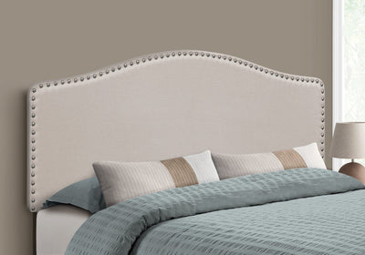 Bed - Queen Size / Beige Linen Headboard Only - I 6014Q
