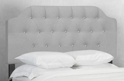 Crystal Tufted Headboard with Scalloped Corners - R-146C-S
