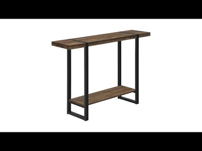Accent Table - 48"L / Brown Reclaimed Wood-Look / Black