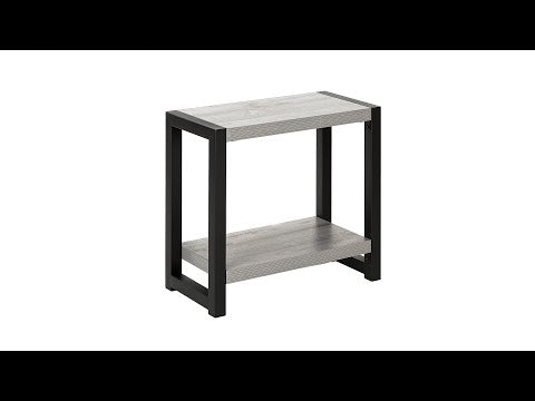 Accent Table - 22"H / Grey / Black Metal