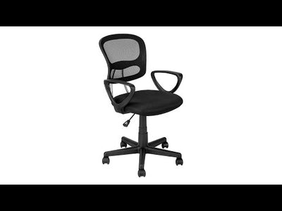 Chaise de bureau juvénile multi-positions en maille noire