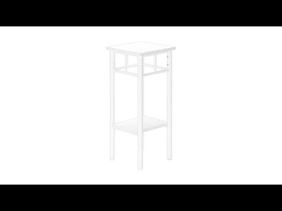 Accent Table - 28"H / White / White Metal