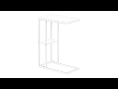 Accent Table - 25"H / White / White Metal