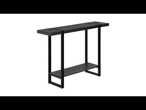 Accent Table - 48"L / Black Reclaimed Wood-Look / Black