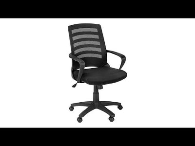 Chaise de bureau - Noir / Maille noire / Multiposition