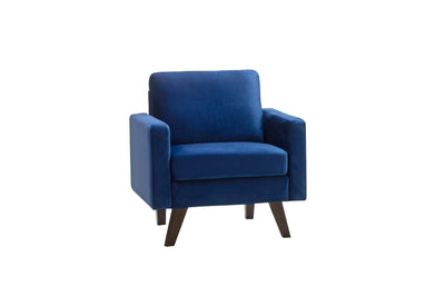 Modern Style Blue Velvet Accent Chair - MA-9044-VBU-1