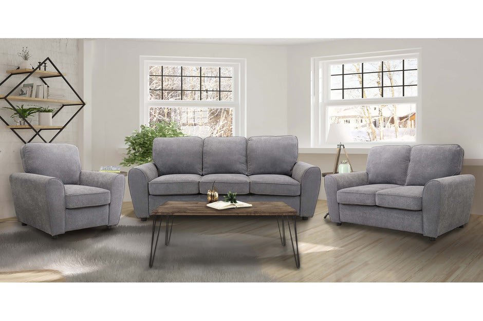 Bethany Collection Grey Sofa Set – Payless Furniture