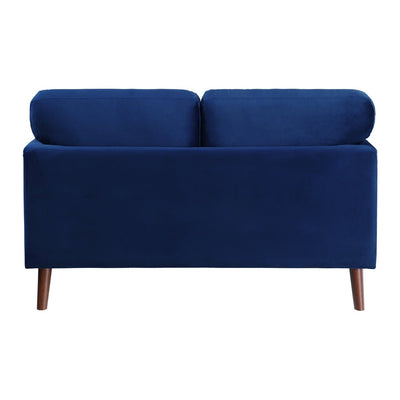 Tolley Collection Blue Velvet Fabric Loveseat - MA-9338BU-2