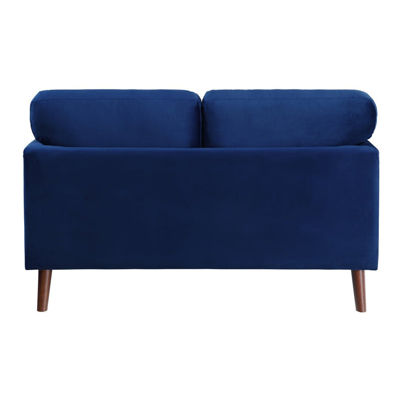 Tolley Collection Blue Velvet Fabric Loveseat - MA-9338BU-2