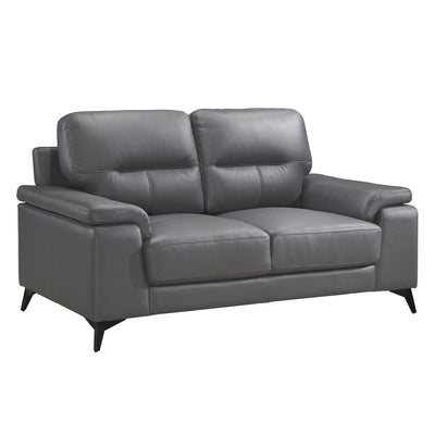 Leather loveseat sofa