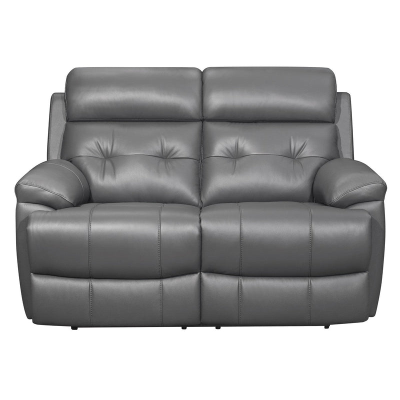 Lambent Genuine Leather Reclining Love Seat - MA-9529DGY-2