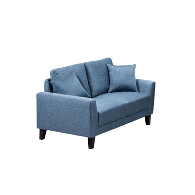 Britta Blue Loveseat with Two Pillows - MA-99010BLU-2