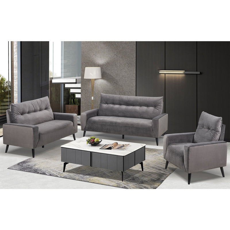 Veronica Collection Loveseat Charcoal Grey - MA-99913CHR-2