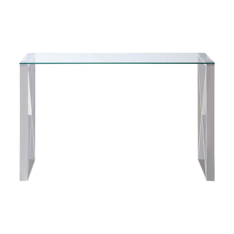 Rush X-Framed Tempered Glass Sofa Table - MA-3644-05