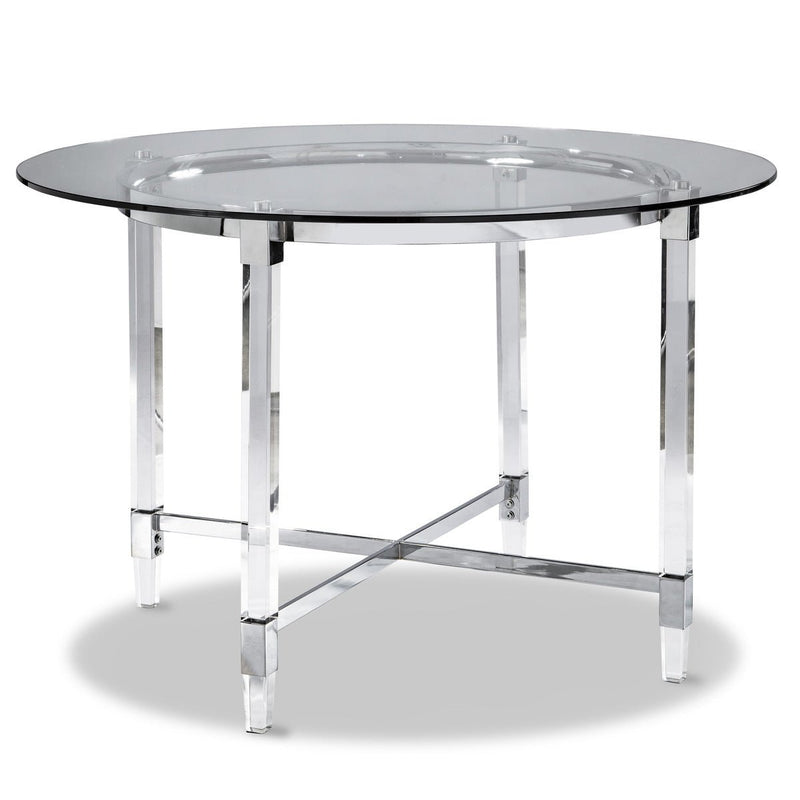 Lyrica Round Dining Table with Acrylic Legs - MA-3656-45