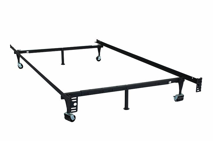 Adjustable Twin/Double/Queen Size Metal Bed Frame with Wheels, Legs, Headboard Attachment - IF-15F