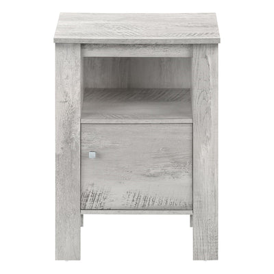 Accent Table - Industrial Grey Night Stand With Storage - I 2142