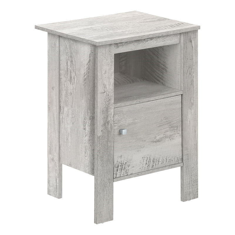 Accent Table - Industrial Grey Night Stand With Storage - I 2142