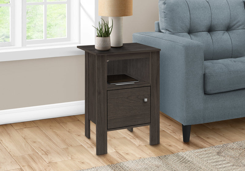 Accent Table - Brown Oak Night Stand With Storage - I 2145
