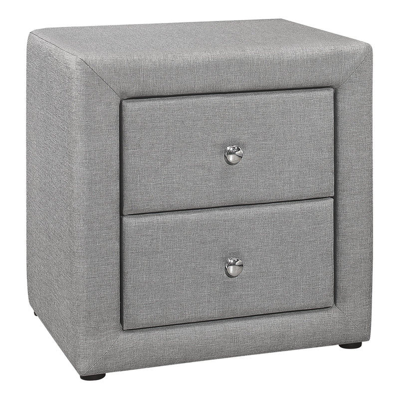 Bedroom Accent - 21"H / Grey Linen Night Stand - I 5604