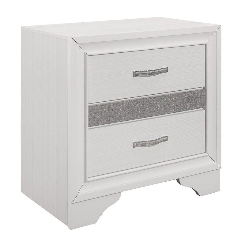 Luster White Night Stand - MA-1505W-4