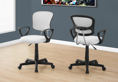 Multi-Position White Mesh Juvenile Office Chair