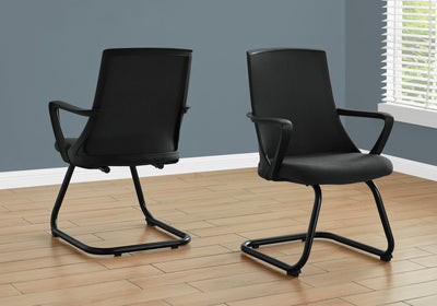 Office Chair - 2Pcs / Guest Black Mesh Mid-Back - I 7264