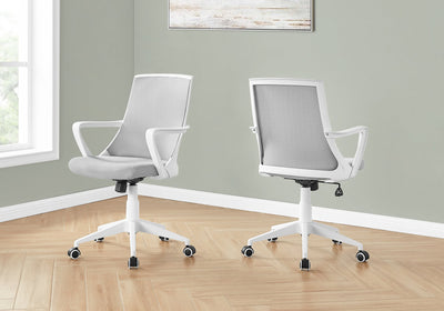 Office Chair - White / Grey Mesh / Multi Position