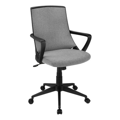 Chaise de Bureau - Noir / Tissu Gris Foncé / Multi Position
