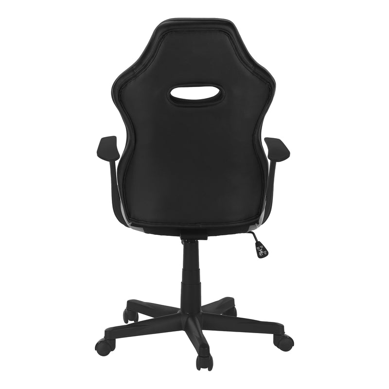 Chaise de bureau - Gaming / Noir / Simili-cuir gris