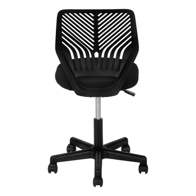 Office Chair - Black Juvenile / Black Base On Castors