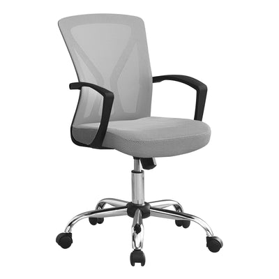 Office Chair - Grey / Chrome Base On Castors