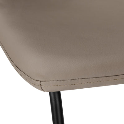 Office Chair - Taupe Leather-Look / Stand-Up Desk