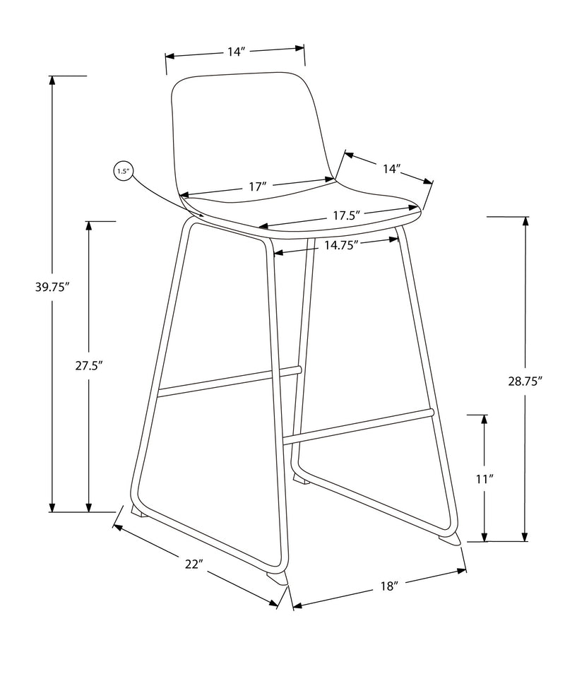 Chaise de bureau - Simili cuir gris / Bureau debout