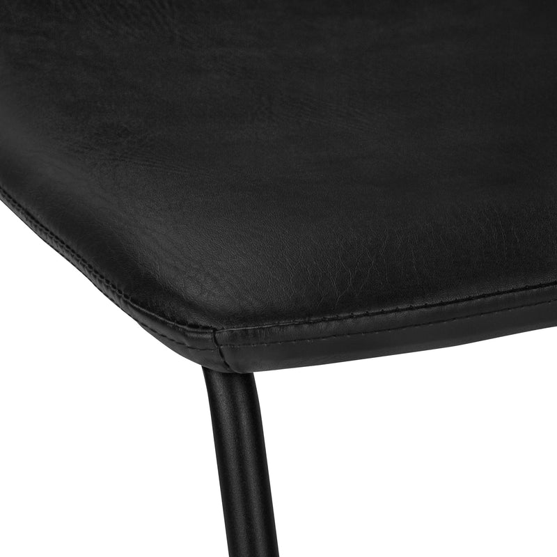 Office Chair - Black Leather-Look / Stand-Up Desk