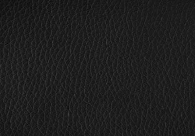 Ottoman - Black Leather-Look Fabric