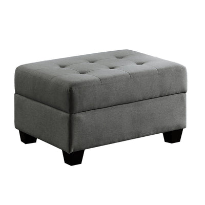 Dunstan Dark Gray Storage Ottoman - MA-9367DG-4