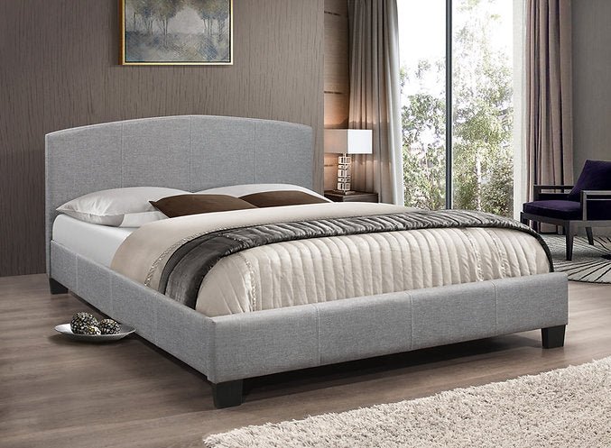 Grey Fabric Platform Bed - IF-5410-S