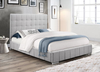 Grey Fabric King and Queen Size Bed - IF-5780-Q